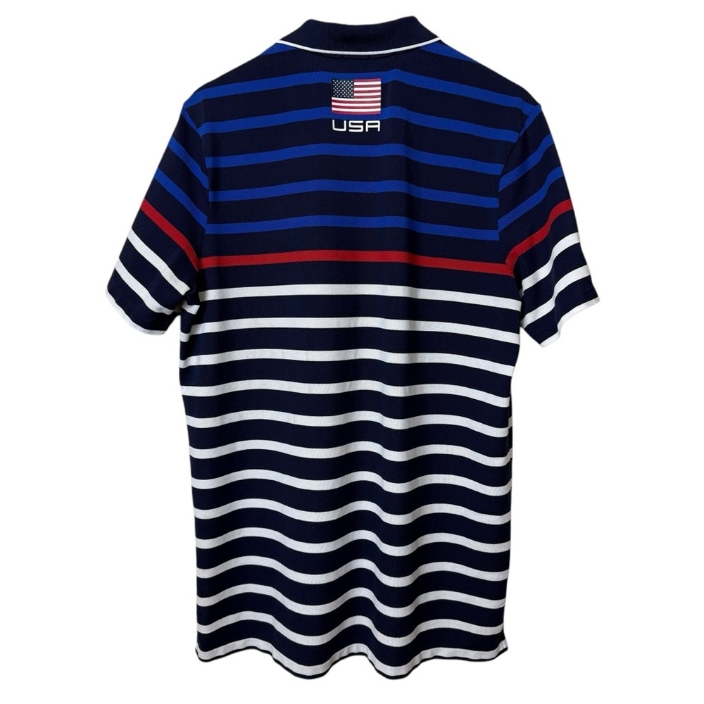 Ralph Lauren Polo Golf Performance USA 16 SS Stripe Collared Shirt Men's L - Picture 4 of 6